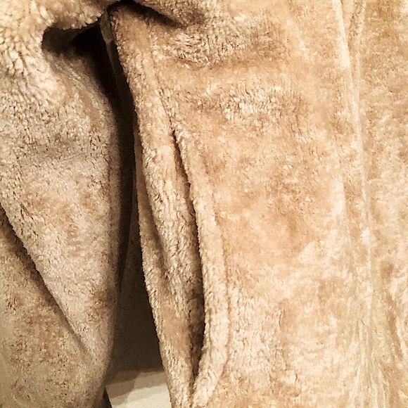 JACKET COAT SWEATER SHACKET SHERPA CREAM SOFT FLEECE LINED NEW ZIP UP M - Picture 7 of 8